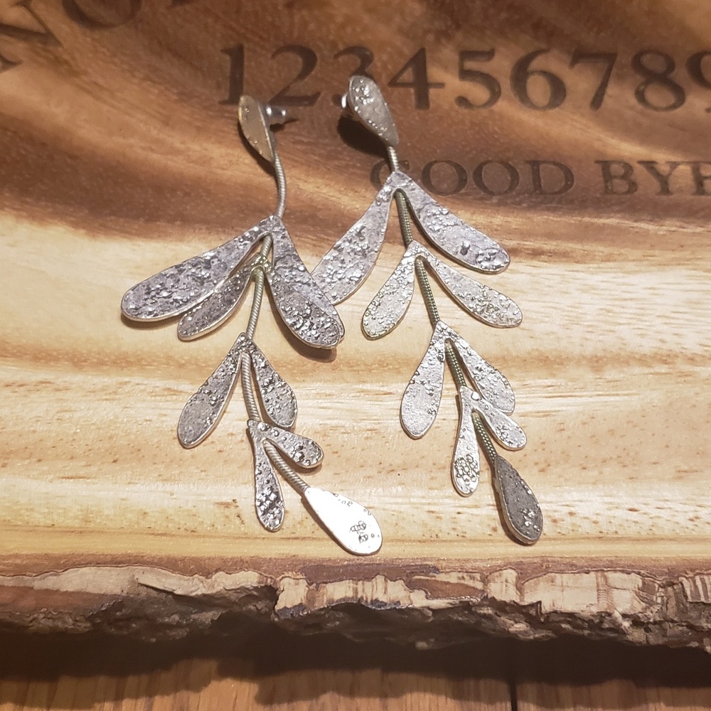 Silver toned earrings